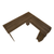 47" Brown Wood Corner Computer Desk - 608219370183