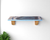 24" Blue And Natural Wood Agate Pattern Wall Mount Accent Shelf - 880016579178
