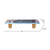 24" Blue And Natural Wood Agate Pattern Wall Mount Accent Shelf - 880016579178
