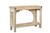 56" Natural and Black Solid Wood Distressed Console Table With Shelf - 880016685589