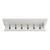 Classic White Wood Wide Six Hook Coat Rack - 808230003965