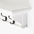Classic White Wood Wide Six Hook Coat Rack - 808230003965