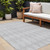 8' X 10' Pewter And Silver Geometric Washable Indoor Outdoor Area Rug - 608219037888