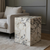 20" Ivory Marble Square Block End Table - 880016449730
