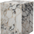 20" Ivory Marble Square Block End Table - 880016449730