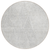 8' Silver And Ivory Round Geometric Washable Indoor Outdoor Area Rug