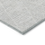 8' Silver And Ivory Round Geometric Washable Indoor Outdoor Area Rug