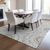 8' X 10' Gray Silver And Ivory Floral Medallion Washable Indoor Outdoor Area Rug - 608219299002