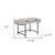 47" Gray and Black Wood and Metal H-Shape Computer Desk With Two Drawers - 608219040079