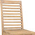 Set of Two Brown Solid Wood Ladder Back Dining Side Chairs