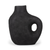 12" Black Aluminum Modern Abstract Table Vase - 608219338442