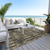 10' X 14' Black Taupe And Beige Moroccan Washable Indoor Outdoor Area Rug