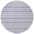 8' Ivory Blue And Gray Round Striped Washable Indoor Outdoor Area Rug - 608219333638