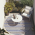 8' Ivory Blue And Gray Round Striped Washable Indoor Outdoor Area Rug - 608219333638
