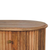 Solid Wood Oval Ribbed Texture Two Drawer Nightstand - 880016391480