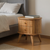 Solid Wood Oval Ribbed Texture Two Drawer Nightstand - 880016391480