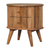 Solid Wood Oval Ribbed Texture Two Drawer Nightstand - 880016391480