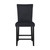 Set of Two 25" Black Wood and Velvet Counter Height Bar Chairs - 880016427998
