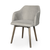 Gray And Brown Upholstered Fabric Dining Arm Chair - 608219284787