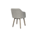Gray And Brown Upholstered Fabric Dining Arm Chair - 608219284787