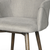 Gray And Brown Upholstered Fabric Dining Arm Chair - 608219284787