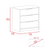 Kaia 3 Drawers Dresser, Superior Top - 880233373986