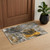 3' X 5' Brown And Ivory Abstract Washable Area Rug With UV Protection - 880016638493