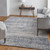 10' X 14' Gray Ivory and Blue Abstract Hand Woven Worn Faded Area Rug - 608219276492