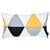 Homeroots Home Decor Yellow Gray Diamond Lumbar Throw Pillow, 12 x 20 Inches