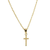 Necklace Mini Box Cross Plated 18In - 603799470926