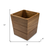 12" Traditional Solid Teak Large Waste Basket - 606114634911