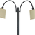65" Bronze Two Light Traditional Shaped Floor Lamp With Tan Square Shade - 606114729181