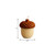 4" Brown And Ivory Latte And Pumpkin Scented Dimensional Acorn Candle - 880016642506