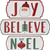 Metal Christmas Hanging Text Wall Decor - 880016455168