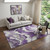 5' X 8' Purple Ivory And Gray Abstract Washable Area Rug With UV Protection - 880016579611