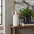 13" White Terracotta Cylinder Jug Vase - 880024739618