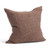 22" Brown Linen Throw Pillow Cover with Texture - 880016584844