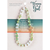 Stretch Bracelet Green Gemstones W/Cross - 603799687522
