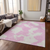 10' X 14' Pink And Ivory Abstract Washable Indoor Outdoor Area Rug - 880016424140