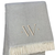 Herringbone Cotton Blend W Initial Throw Blanket with Tassels Embroidery - 880016712872