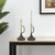Distressed Metal Tabletop Taper Candlesticks - 880016799026