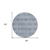 8' Round Denim Blue Round Geometric Washable Non Skid Indoor Outdoor Area Rug - 608219383176