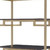 78" Gold and Black Metal Four Tier Etagere Bookcase with a Drawer - 606114792321