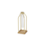 11" Gold Clear And Natural Metal Glass And Wood Test Tube Table Vase - 880016461244