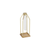 11" Gold Clear And Natural Metal Glass And Wood Test Tube Table Vase - 880016461244