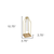 11" Gold Clear And Natural Metal Glass And Wood Test Tube Table Vase - 880016461244
