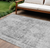 10' X 14' Charcoal Oriental Washable Indoor Outdoor Area Rug - 880016583915