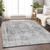 10' X 14' Charcoal Oriental Washable Indoor Outdoor Area Rug - 880016583915