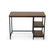 42" Chestnut and Black Solid Wood and Metal Computer Desk - 608219064198