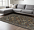 10' X 13' Blue And Beige Oriental Area Rug With Fringe